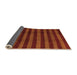 Sideview of Abstract Orange Modern Rug, abs1434org