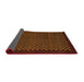 Sideview of Abstract Maroon Red Checkered Rug, abs1435