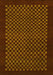 Checkered Yellow Modern Rug, abs1435yw