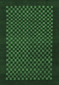 Checkered Emerald Green Modern Rug, abs1435emgrn