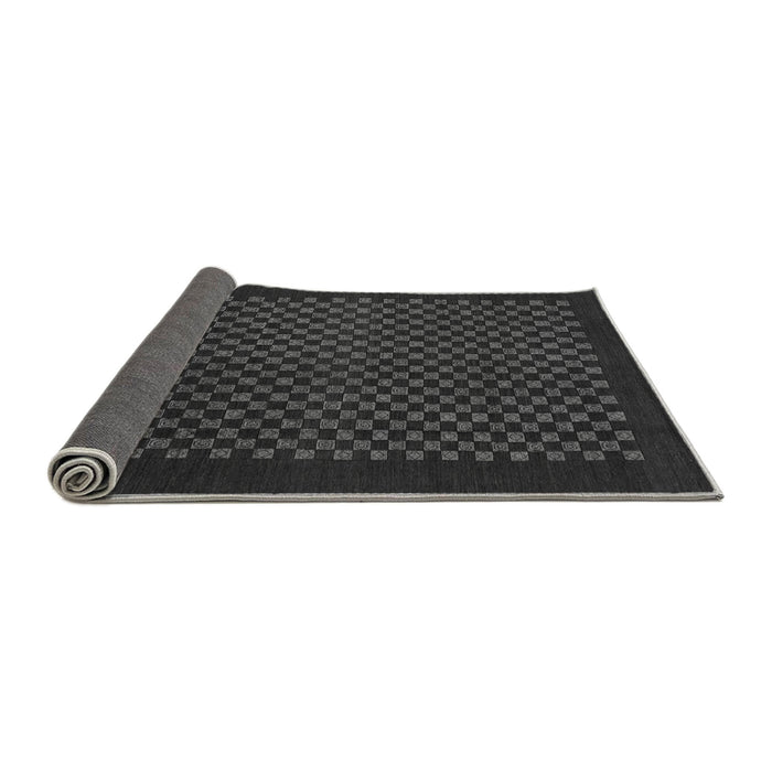 Sideview of Checkered Gray Modern Rug, abs1435gry