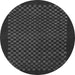 Round Checkered Gray Modern Rug, abs1435gry