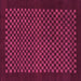 Square Machine Washable Checkered Pink Modern Rug, wshabs1435pnk