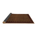 Sideview of Checkered Brown Modern Rug, abs1435brn