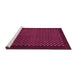 Sideview of Machine Washable Checkered Pink Modern Rug, wshabs1435pnk