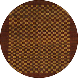 Round Machine Washable Abstract Maroon Red Rug, wshabs1435