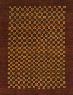 Abstract Maroon Red Checkered Rug, abs1435