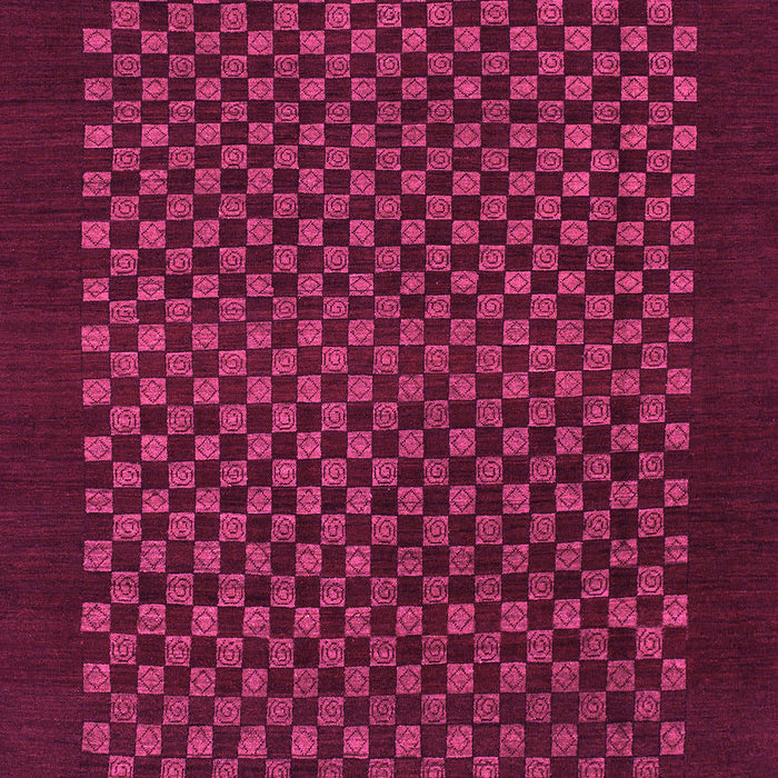 Machine Washable Checkered Pink Modern Rug, wshabs1435pnk