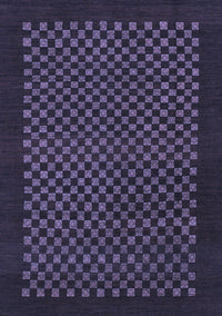 Checkered Blue Modern Rug, abs1435blu