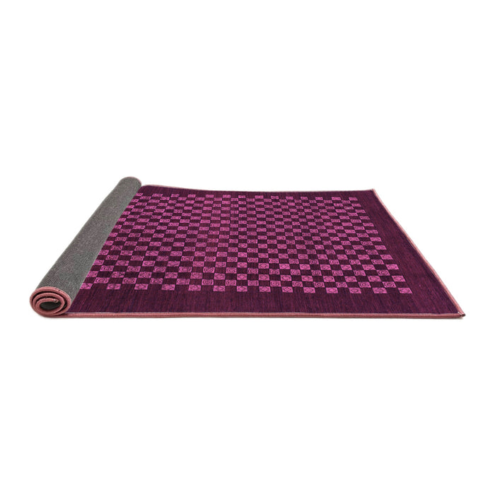 Sideview of Checkered Purple Modern Rug, abs1435pur