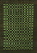 Machine Washable Checkered Turquoise Modern Area Rugs, wshabs1435turq
