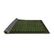 Sideview of Checkered Turquoise Modern Rug, abs1435turq