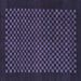 Square Machine Washable Checkered Blue Modern Rug, wshabs1435blu