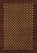 Checkered Brown Modern Rug, abs1435brn