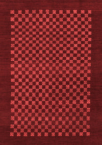 Checkered Red Modern Rug, abs1435red