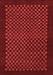 Checkered Red Modern Area Rugs