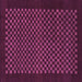 Square Machine Washable Checkered Purple Modern Area Rugs, wshabs1435pur
