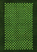 Machine Washable Checkered Green Modern Area Rugs, wshabs1436grn