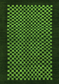 Checkered Green Modern Rug, abs1436grn