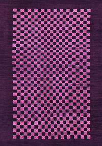 Checkered Purple Modern Rug, abs1436pur