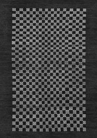 Checkered Gray Modern Rug, abs1436gry