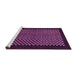 Sideview of Machine Washable Checkered Purple Modern Area Rugs, wshabs1436pur