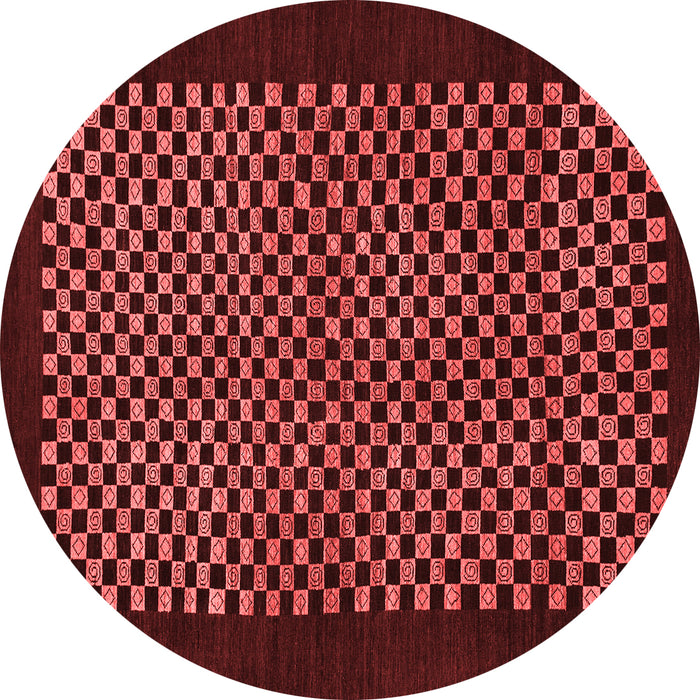 Checkered Red Modern Rug, abs1436red