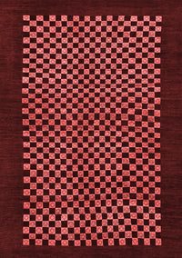 Checkered Red Modern Rug, abs1436red