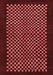 Checkered Red Modern Area Rugs