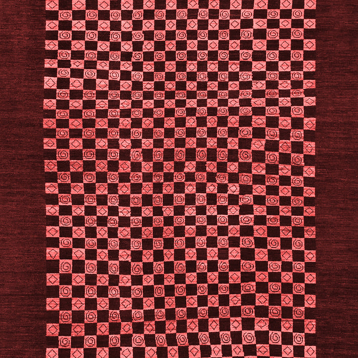 Checkered Red Modern Area Rugs