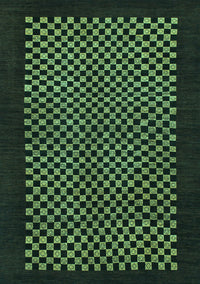 Checkered Turquoise Modern Rug, abs1436turq