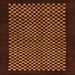 Square Checkered Orange Modern Rug, abs1436org