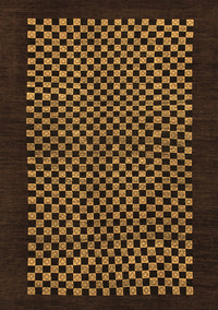 Checkered Brown Modern Rug, abs1436brn