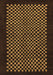 Machine Washable Checkered Brown Modern Rug, wshabs1436brn
