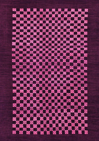 Checkered Pink Modern Rug, abs1436pnk