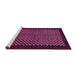 Sideview of Machine Washable Checkered Pink Modern Rug, wshabs1436pnk