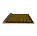 Sideview of Checkered Yellow Modern Rug, abs1436yw