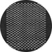 Round Machine Washable Checkered Gray Modern Rug, wshabs1436gry