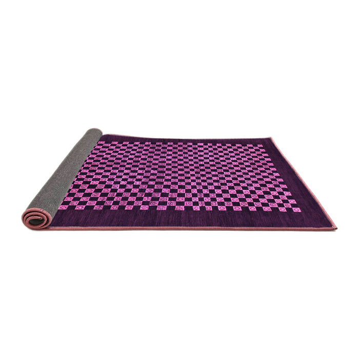 Sideview of Checkered Purple Modern Rug, abs1436pur