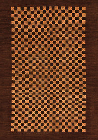 Checkered Orange Modern Rug, abs1436org