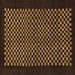 Square Machine Washable Checkered Brown Modern Rug, wshabs1436brn