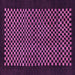 Square Machine Washable Checkered Purple Modern Area Rugs, wshabs1436pur