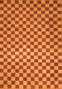 Checkered Orange Modern Rug, abs1437org