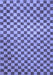Machine Washable Checkered Blue Modern Rug, wshabs1437blu
