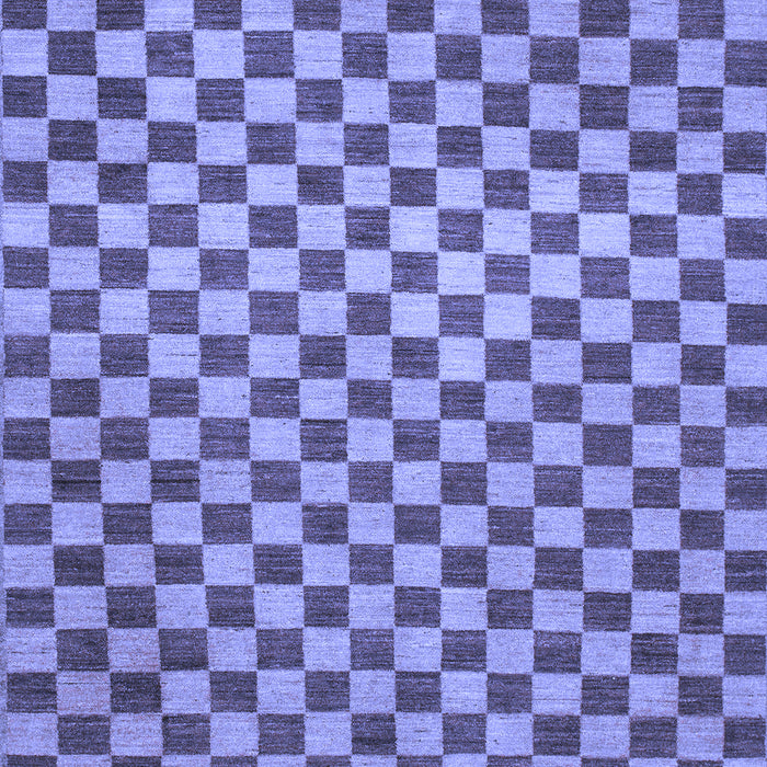 Machine Washable Checkered Blue Modern Rug, wshabs1437blu