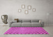 Machine Washable Checkered Purple Modern Area Rugs in a Living Room, wshabs1437pur