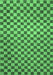 Checkered Emerald Green Modern Rug, abs1437emgrn