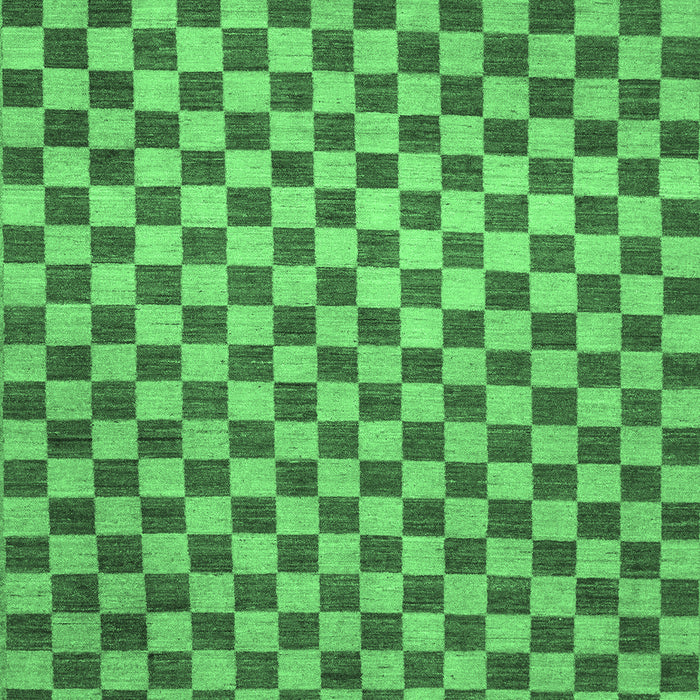 Checkered Emerald Green Modern Rug, abs1437emgrn
