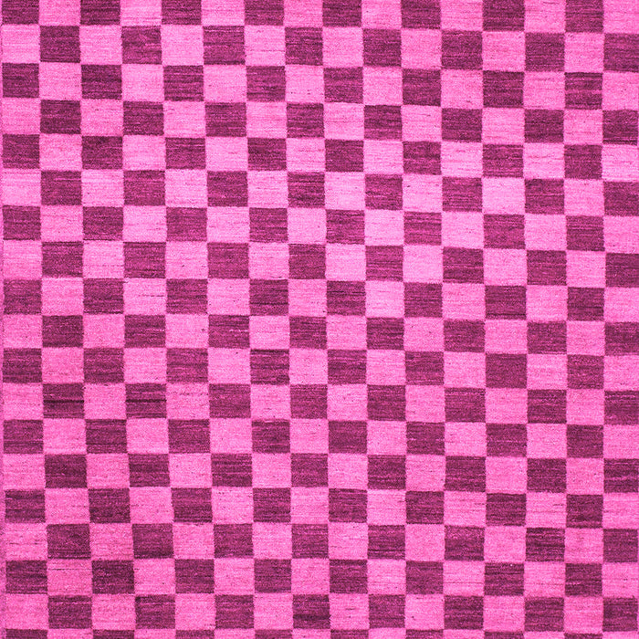 Machine Washable Checkered Pink Modern Rug, wshabs1437pnk