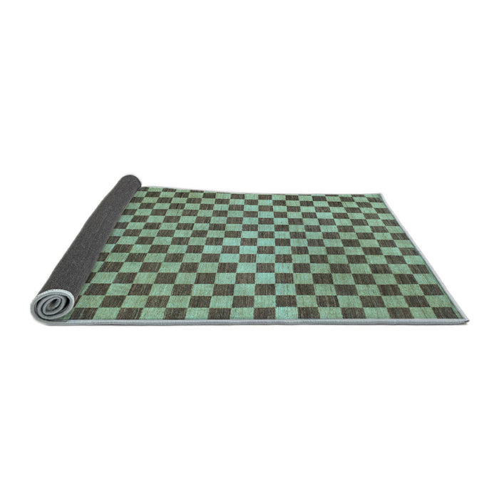 Sideview of Checkered Light Blue Modern Rug, abs1437lblu
